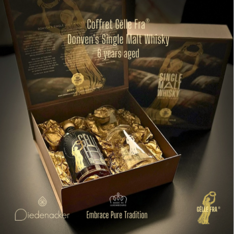 Gëlle Fra Whisky Box with 2 glasses